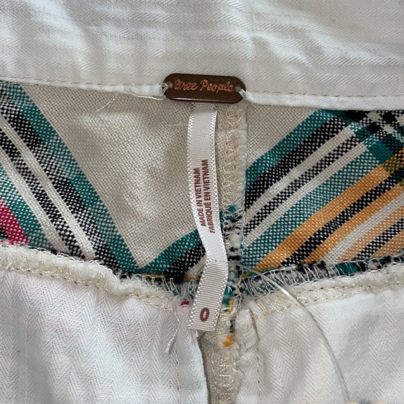 Free People High Waisted Plaid Cotton Pants - Picture 5 of 8